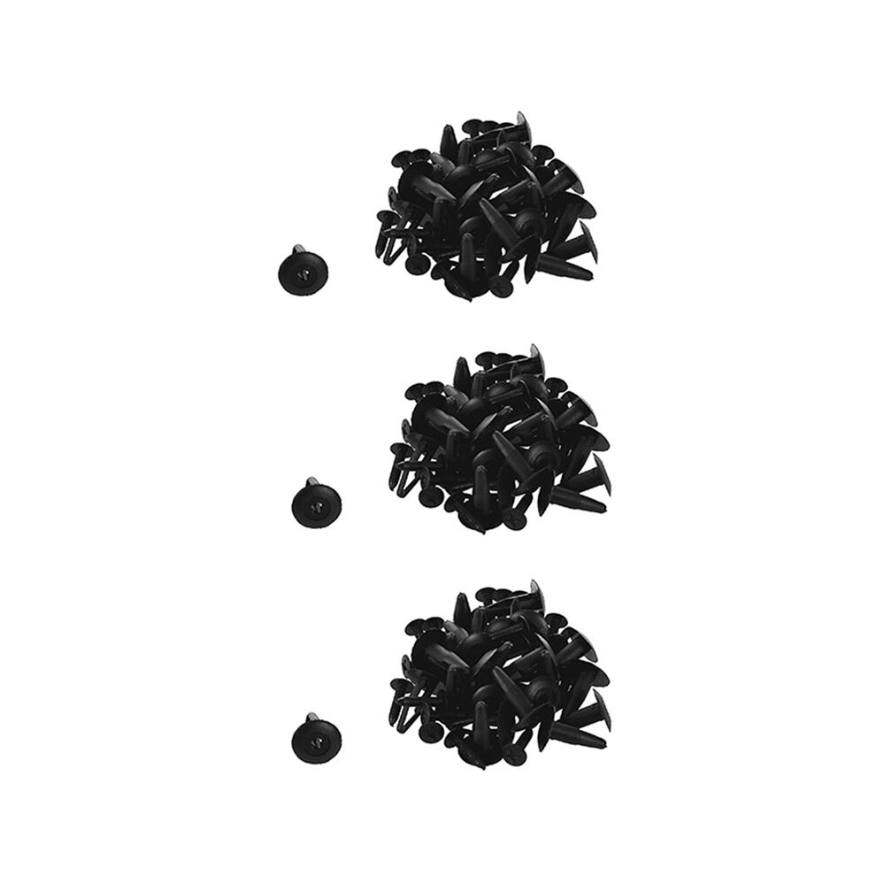 75Pcs Plastic Rivets Fastener Car Bumper Push Clips 32Mm Long Black 4712616018541