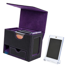 PU Synthetic Two Side storage Container Holds 100 Double-Purple