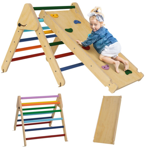 Children's climbing frame with slide, 3-in-1 set