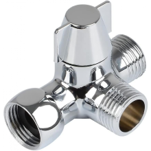 Supapă deviatoare de duș cu 3 căi, adaptor T G1/2 inch, divizor de apă din alamă pentru baie