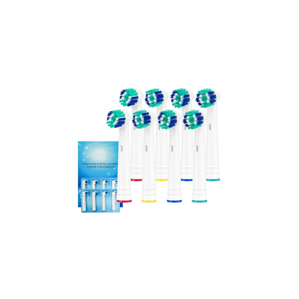 Muexoee 8Pcs Round Electric Toothbrush Head, Oral-B Round Replacement Electric Toothbrush Heads, Suitable For Most Braun Oral-B Electric Toothbrushes,