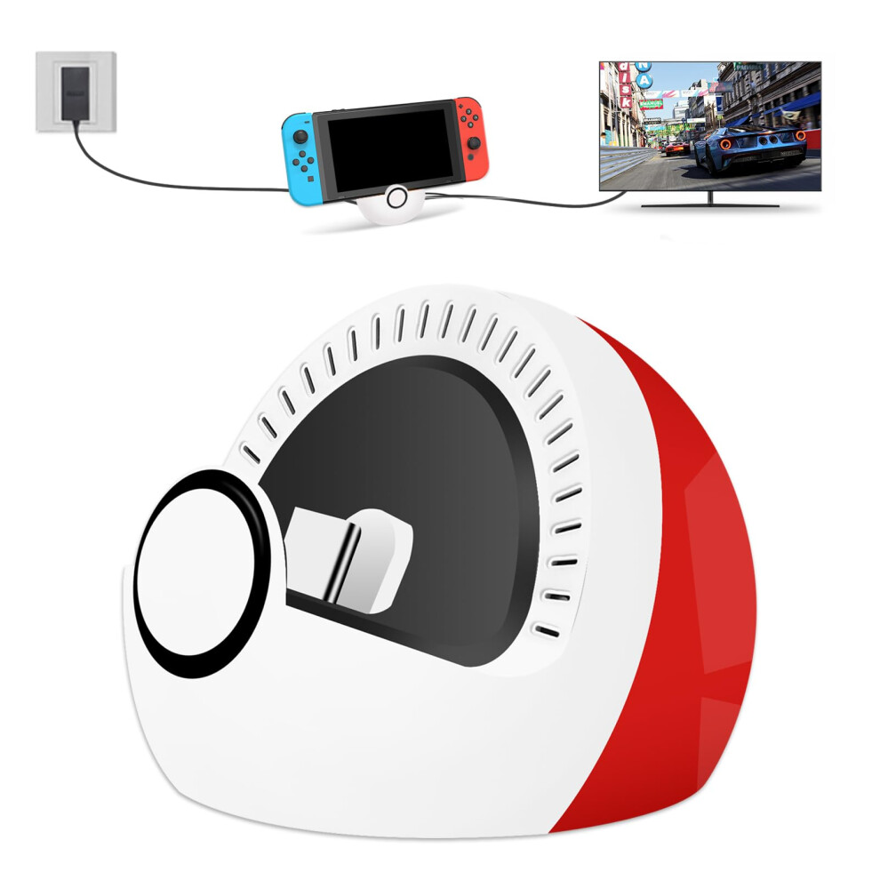 Antank Red/White Switch Tv Dock - Portable Docking Station Compatible With Nintendo Switch/Switch Oled With 4K/1080P Hdmi Usb 3.0 Port For Desktop And Tv Mode