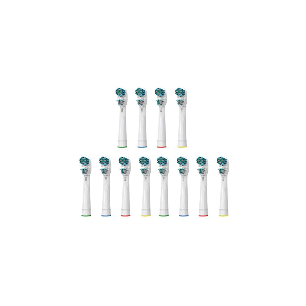 Smartroics Replacement Brush Heads For Oralb Dual Clean, Generic Double Heads Toothbrush Heads Compatible With Oralb Braun Electric Toothbrush, 12 Pcs
