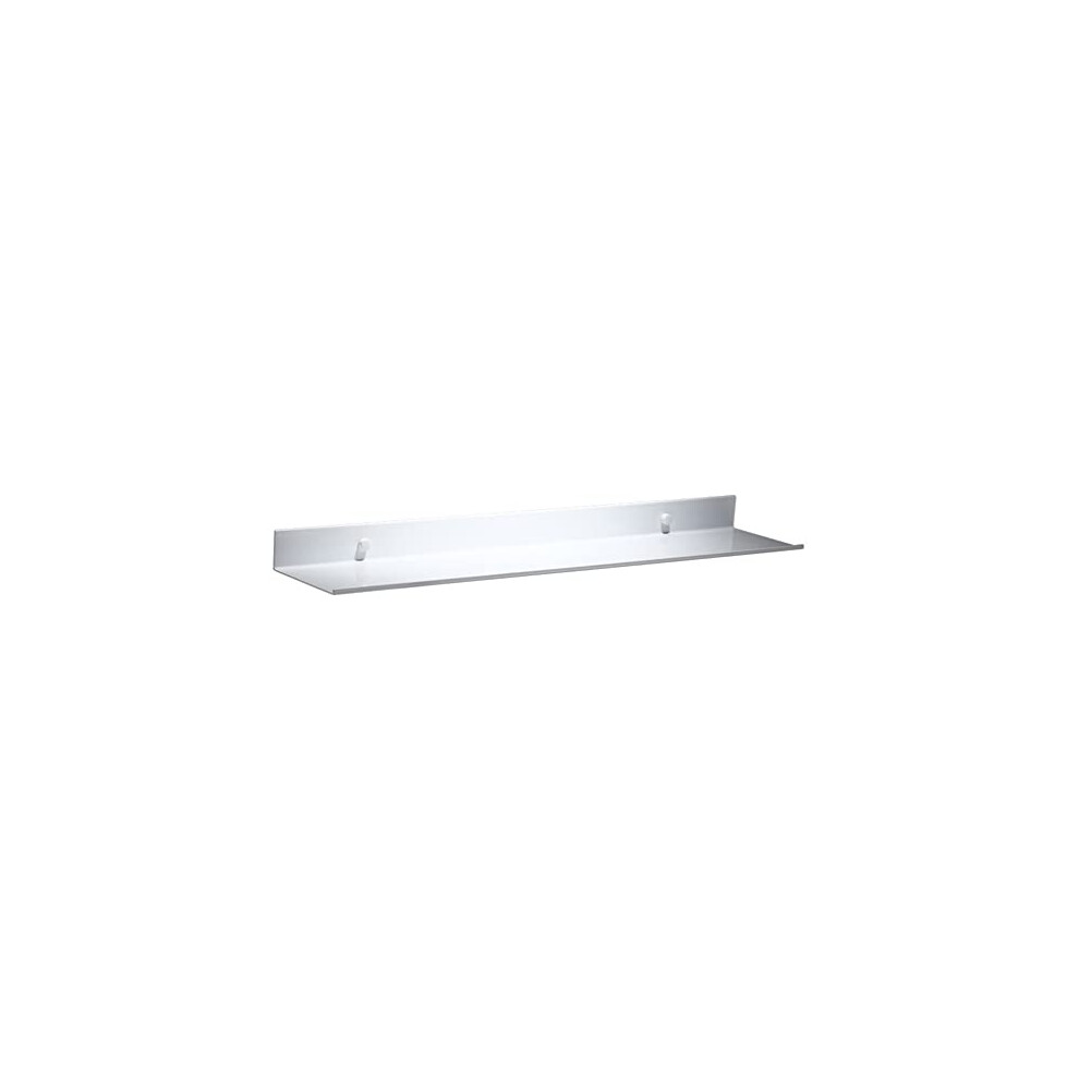 Fandiguo White Metal Wall Mounted Floating Shelves Ledge,Space Saving Rustproof Aluminum Bathroom Shelf Wall Mount Shelving Extra Strong Floating 746566203218