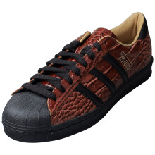 (40 2/3) adidas Superstar Vintage Fashion Trainers Unisex Brown Black