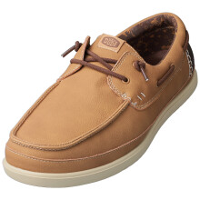 (11) Hey Dude Harbor Lo Classic Mens Loafer Shoes in Bone Brown Multicolour