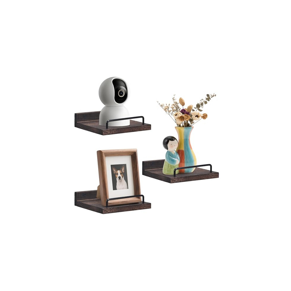 Kldgris Small Shelf, Wooden Square Floating Shelves, Compact Style Mini Wall Shelf For Small Objects Cd Dvd Storage Corner Shelves For Room Dã©Cor, 727467402177