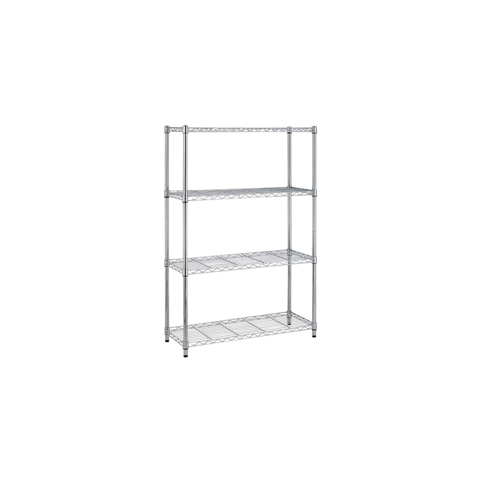 Bestoffice 4 Tier Shelving Unit Nsf Wire Shelf Metal Large Storage Shelves Heavy Duty Height Adjustable Commercial Grade Steel Utility Layer Shelf 195030111410