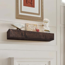 VEVOR Fireplace Mantel, 72" x 8" x 5", 50 lbs Weight Capacity, Natural Wood Mantel for Over Fireplace, Wall Mounted Floating Farmhouse Shelf,
