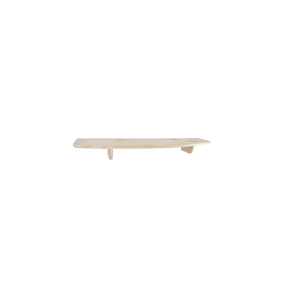 Woodeedoo Wooden Shelf With Brackets Â Wall Mounted Floating Hanging Display Rack 90 X 18 X 1.5 Cm Â Unfinished Pine Rustic Diy Book Ledge For 7625822441935