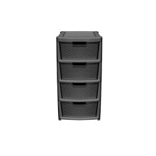 4-Drawer Modular Storage Tower – Versatile, Elegant, and Customizable Plastic Storage Solution for Home, Office, or School – Easy Organizing, H87