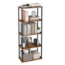 VASAGLE Superfast Toolless Assembly, 5-Tier Storage Shelf, Standing Shelving Unit, 60 x 23.8 x 139 cm, Living Room, Bedroom, Kitchen, Rustic Brown and
