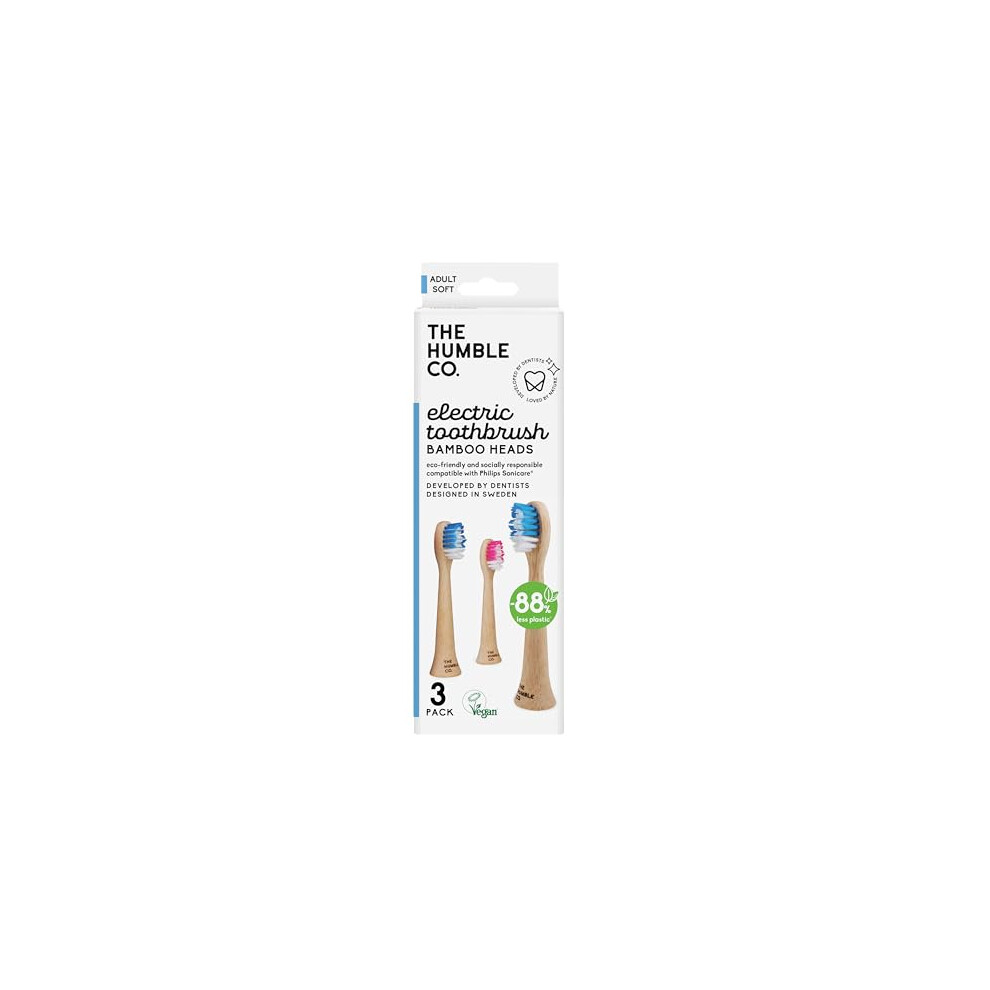 The Humble Co. Green Humble Electric Toothbrush Heads Plant Based Soft - Compatible With Philips Sonicare Electric Toothbrushes