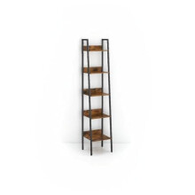 5-Tier Narrow Ladder Shelf - Rustic Industrial Style Kitchen Storage