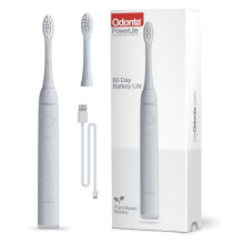 ODONTA PowerLite Sonic Electric Toothbrush 60+ Day Battery - 40,000 VPM - 2 Min Auto Timer - 30sec Quadrant Prompt - 5 Brushing Modes - 2 Brush Heads