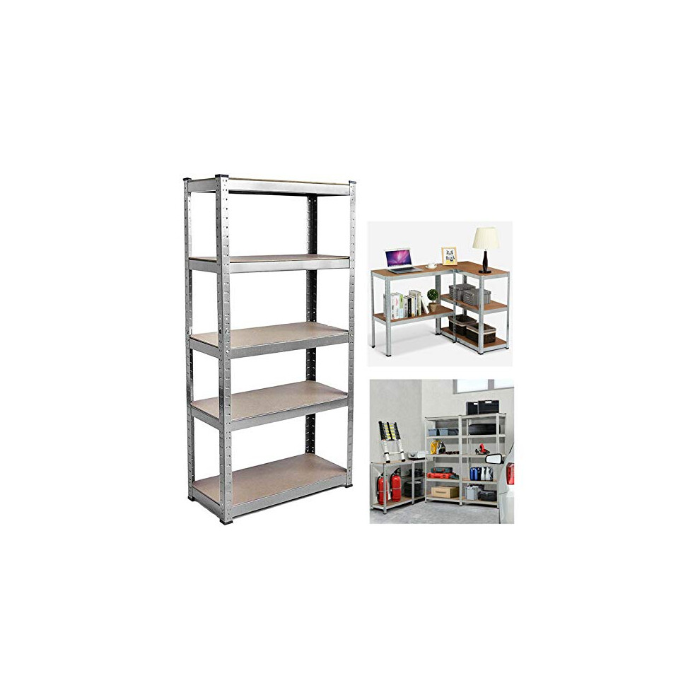 Heavy Duty 5 Tier Metal Garage Shelving Unit 150X70x30cm Boltless Design Storage Shelves Shed Kitchen Racking 797334546259