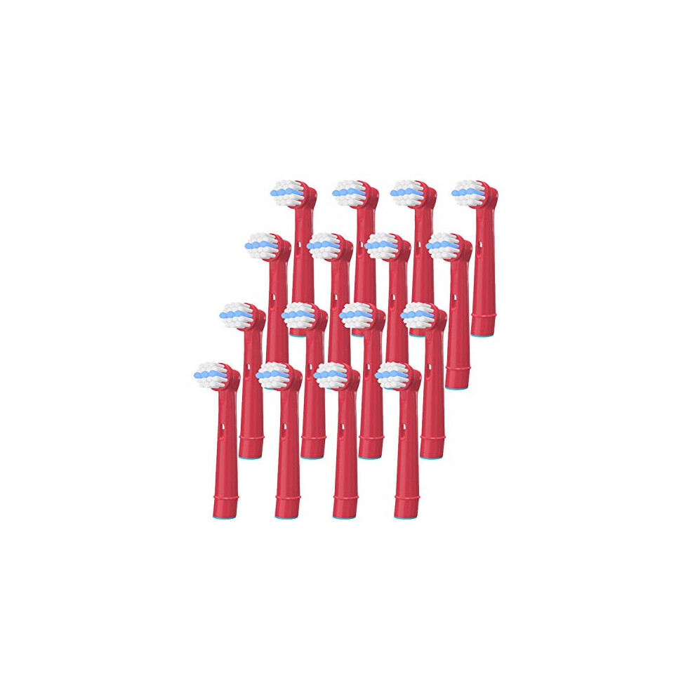 Wuyan Kids Toothbrush Heads For Oral B Kids Electric Toothbrush Heads, Power Replacement Brush Heads For Braun Electric Toothbrush, 16Pcs Refills