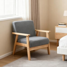 QIHANG-UK Accent Living Room Armchair, Midcentury Leisure Chair with Thick Pad, Lounge Single Sofa Reading Arm Chairs for Bedroom Home Office,