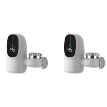 2X 3000W Instant Electric Hot Water Heater Faucet Digital Display Heating Tap Water Heater for Bathroom Faucet US Plug