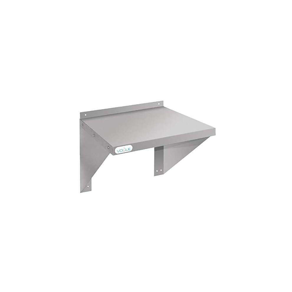 Vogue Stainless Steel Large Wall Microwave Shelf - Easy Self-Assembly, Holds Loads Of Up To 35Kg Cb912 5050984179464