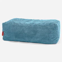 Lounge Pug - Pom Pom - Large Footstool - AEGEAN BLUE - (Size 25cm H x 40cm D x 70cm Wide)