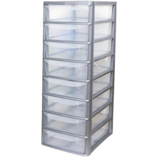 8 Tier Storage Unit A4 Small Plastic Drawer Desktop Table top Organiser Storage Tower Unit for Home, School, Office, Bedroom & Living Room, Cosmetics,