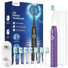 Sonic Electric Toothbrush for Adults and Kids - Sonic Toothbrush with 8 Toothbrush Heads (3 Types) and 5 Modes, 120 Days Battery Life, 50000 VPM,