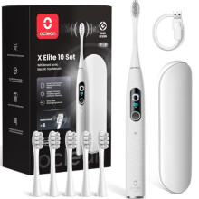 Oclean X Elite 10 Electric Toothbrush, Touchscreen, 12 Tracking Zones, 5 Brushing Modes with Gum Care, Sonic Toothbrush, 40 Days of Battery Life,