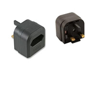 2pin to 3 Pin type Charger converter, UK Battery Charger Adaptor 3A Plug Made for Shaver & Oral B Toothbrush White/Black (Black)