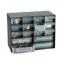 Optimal Products Multi Drawer Storage Cabinet For Home Garage or Shed Plastic Kitchen Tool Organiser Office Rack (16 DRAWER)