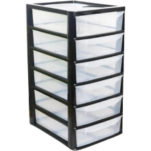 A4 6 Drawers Storage Unit Small Plastic Drawer Desktop Table top Organiser 6 Tier Storage Tower Unit for Home, School, Office, Bedroom & Living Room