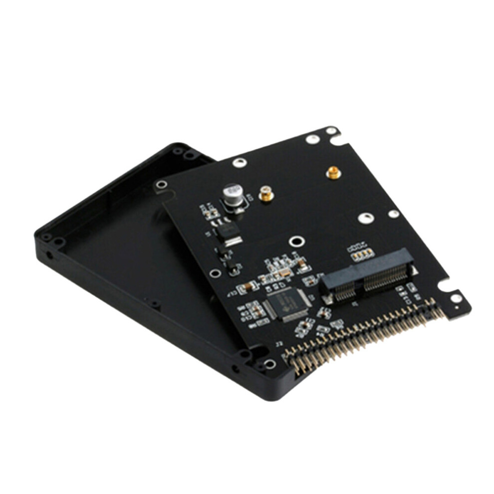 (Black) Msata To 2.5" Ide Hdd Ssd Msata To Pata Adapter Converter Card 44Pin With Case Black 6951617011320