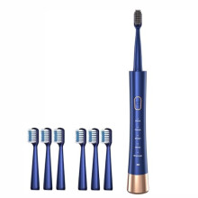 Electric Ultrasonic Toothbrush with 6 Brush Heads, 5 Modes, Rechargeable Battery, Lasts 60 Days on Full Charge, 31,000 Vibrations Per Minute, IPX7