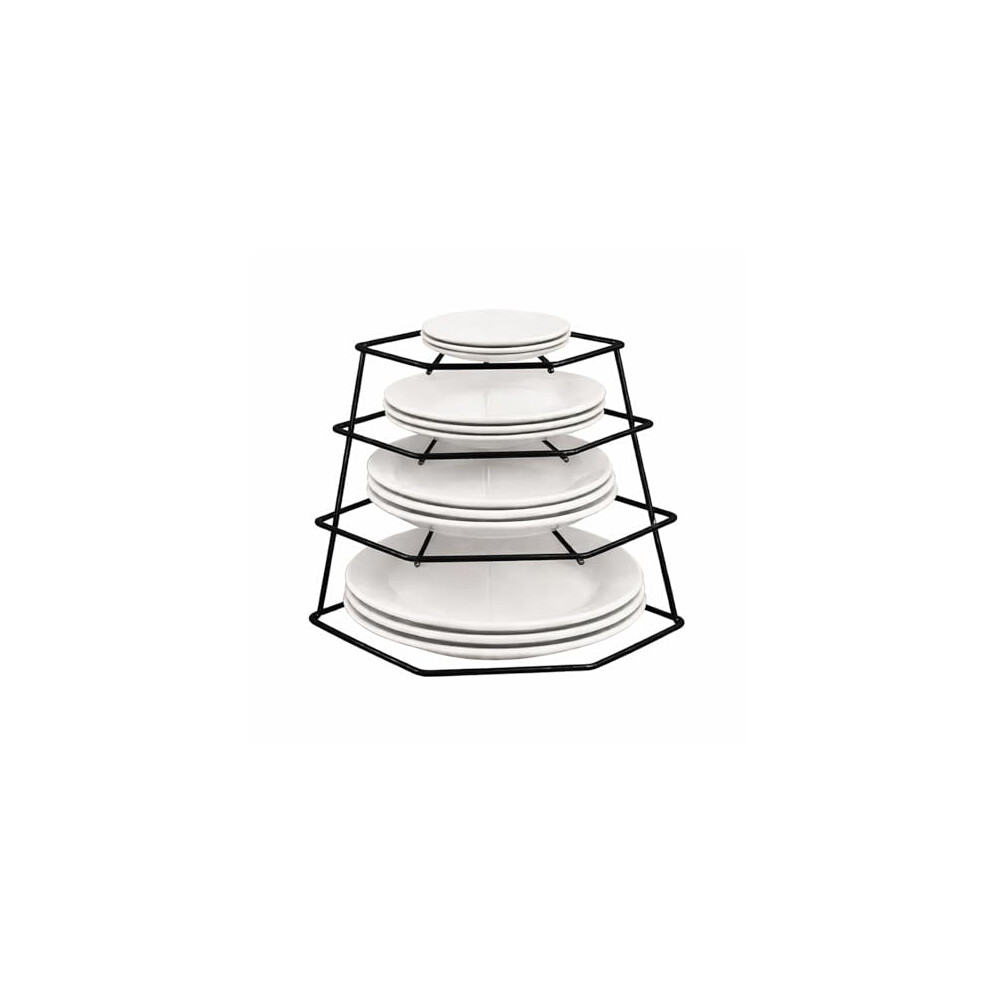 Greenfields Corner Kitchen Plate Rack Tidy Cupboard Shelf Insert Organiser New (Grey) 5056463959350