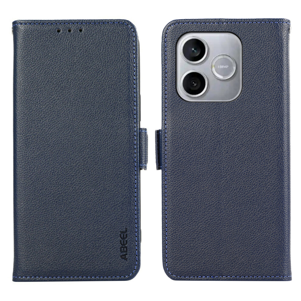 (Blue) For Honor 600 Lite 5G Case Litchi Texture Leather Rfid Blocking Phone Cover Blue 6914299081470