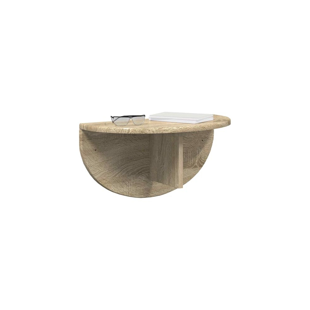 Vidaxl Wall Shelf Sonoma Oak 48 X 24 X 24 Cm Engineered Wood, Living Room, Rectangular, Modern, Durable, Comfortable Seating For Stylish Interior With