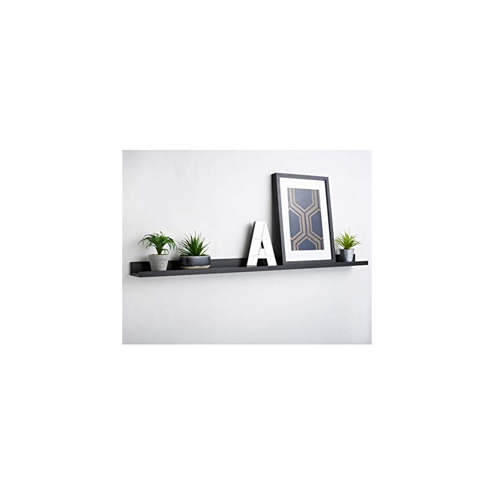 Eemkay Contemporary Look Photo Shelf Picture Ledge Shelf Easy To Install 120Cm - Black 9407070707975