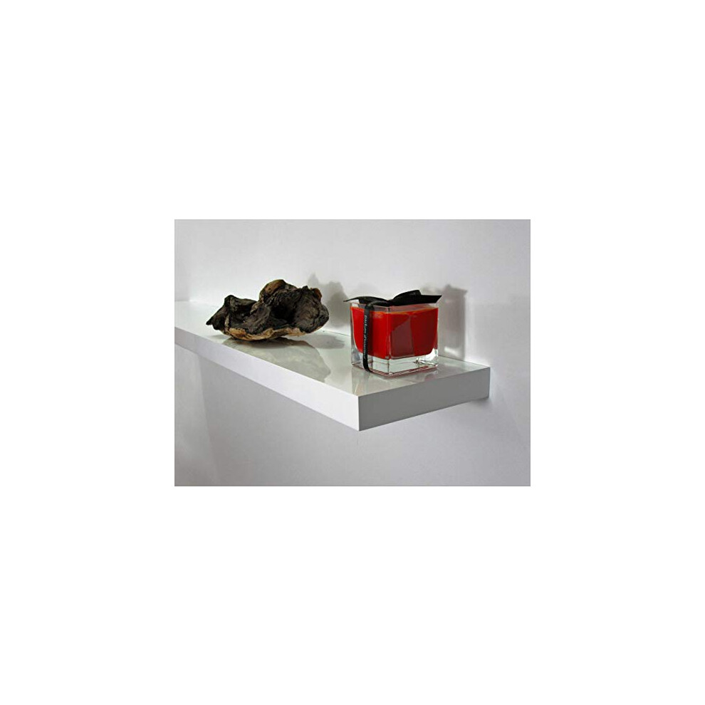 Mastershelf White Floating Shelf 1500X250x50mm 7416045955466