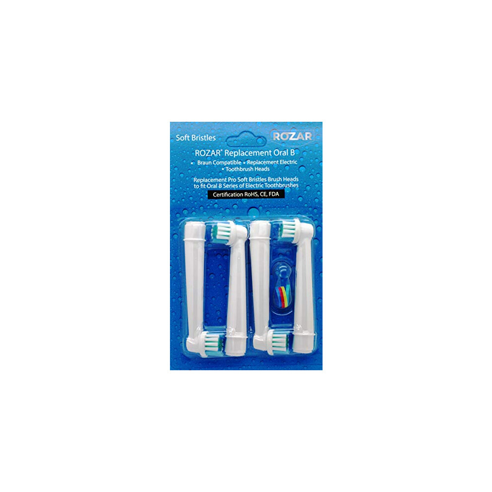 Rozar Premium Compatible Replacement Toothbrush Heads For Oral B Braun Electric Toothbrush