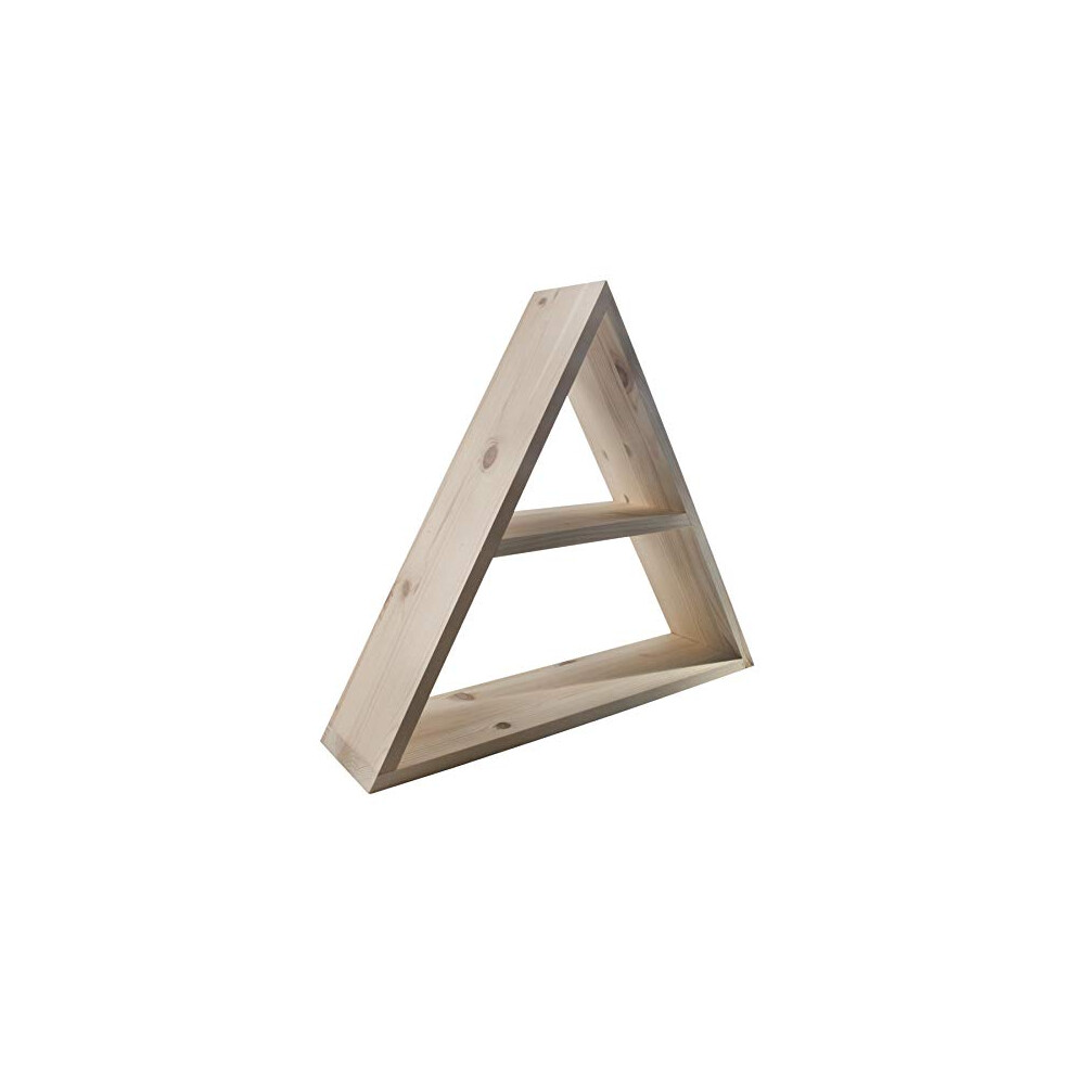 Woodeedoo Upright Triangle Wooden Shelf Â Nordic Style Unfinished Pine Display Rack Freestanding Or Wall Mounted Paintable Storage Unit 44 X 44 X 7427035609078