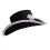 Sparkling Sequined Trim Bride Cowboy Cap Sequined Trim-Black 1