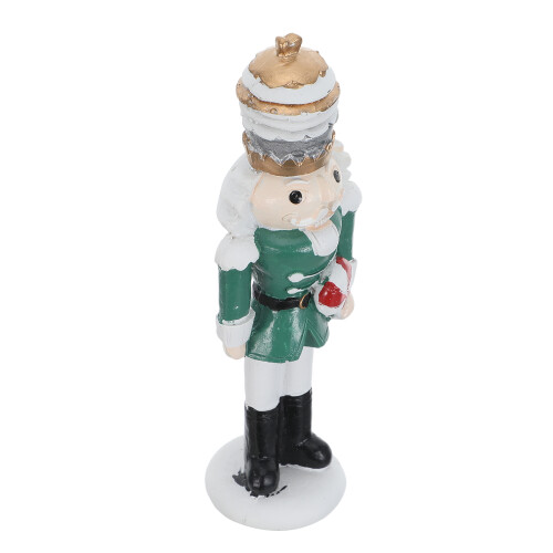 1Green Resin Nutcracker Christmas Decoration Tabletop Ornament