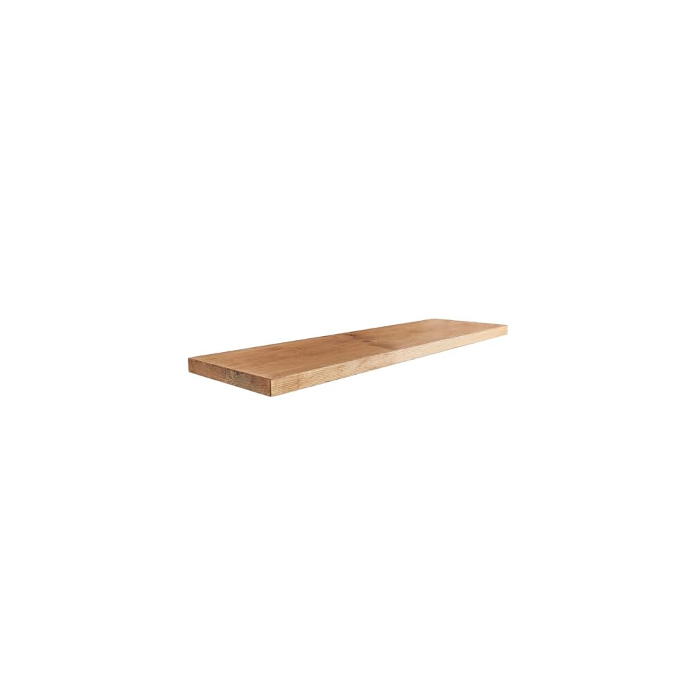 Fox & Grain Rustic Floating Wood Shelf | Wall Mounted Storage For Kitchen, Living Room, & Bathroom | Display Or Radiator Dã©Cor | Bedroom Shelving & 5056779107780