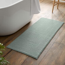 Catherine Lansfield Bobble 50x120cm Bath Runner Sage Green
