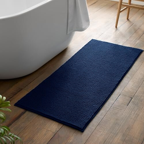 Catherine Lansfield Catherine Lansfield Bobble 50x120cm Bath Runner Navy Blue