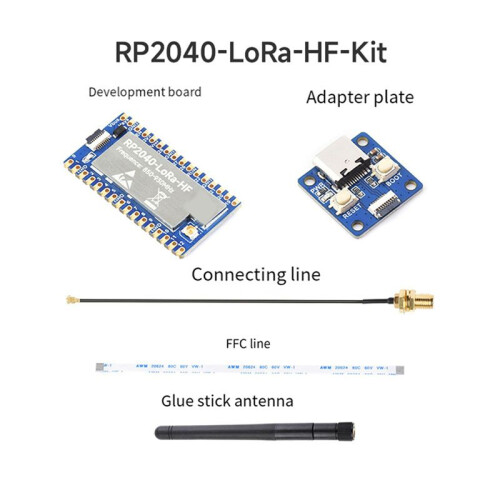 2X RP2040-LoRa  Development Board Kit+Adapter Board SX1262 850-930Mhz Development Board StöDer GFSK LoRa 1