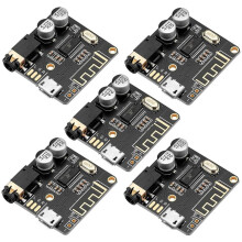 5 Stück -Audioempfängerplatine BT 5.0 Stereo-Audioverstärker 3,7-5 V DIY Autolautsprecherverstärker