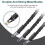 Multifunctionele Handgeweven Paracord Sleutelhanger Black 6