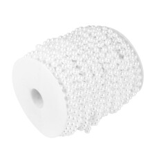 1Strand White Faux Pearl Beads Garland Resin Pearl Beads Chain Crafts