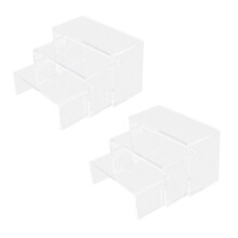 6X 3 Niveaux Acrylique Clair PréSentoir Riser Vitrine Bijoux CosméTiques Maquillage Collection Affichage Stockage Rack Organisateur Titulaire